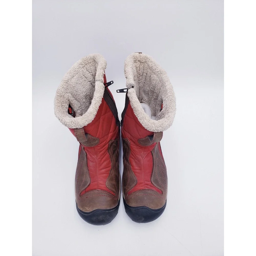 KEEN Betty‎ Waterproof Quilted Winter Snow Boots Fleece Lined Red Size 10.5